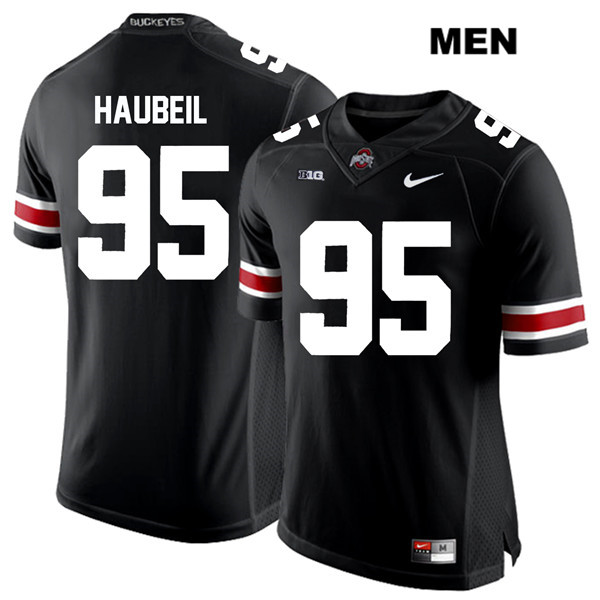 Ohio State Buckeyes Men's Blake Haubeil #95 White Number Black Authentic Nike College NCAA Stitched Football Jersey IS19W57DQ